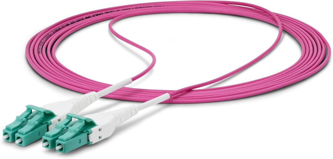 StarTech.com 50m LC-LC(UPC) OM4 Multimode Glasfaserkabel, Erika Violett, 50/125, 40G/100G, Uniboot L