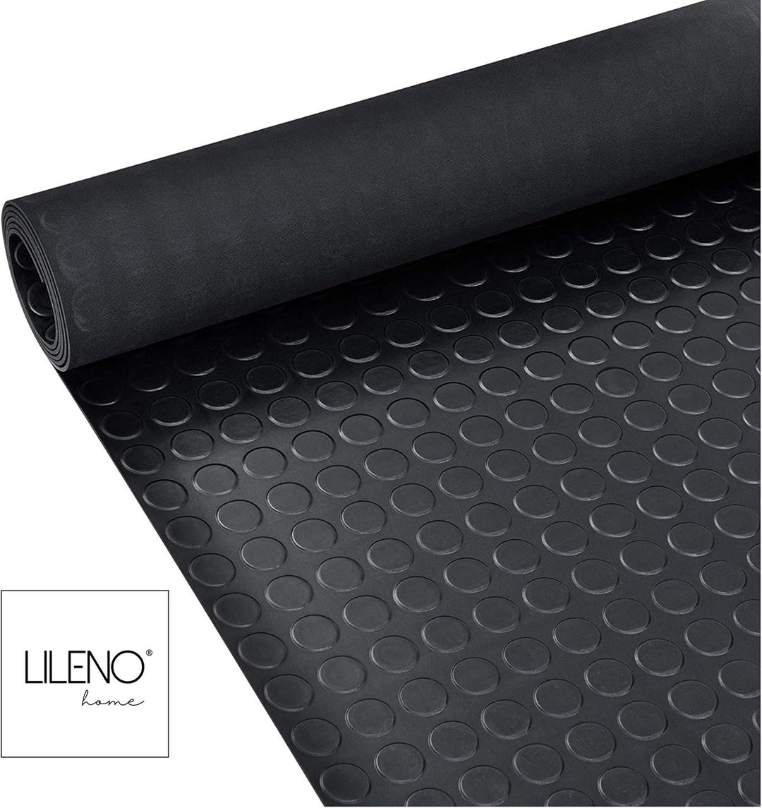 LILENO HOME Noppen Gummimatte Meterware 1000x100 cm (2x5m) - Gummiläufer Noppenmatte (3mm) als Werks