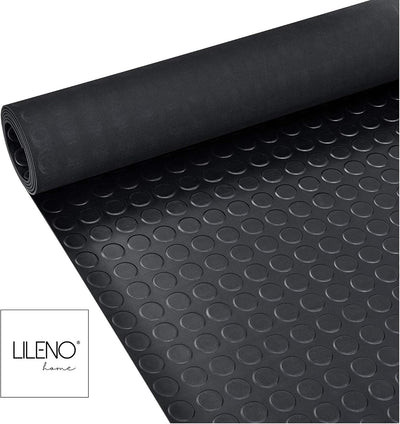 LILENO HOME Noppen Gummimatte Meterware 1000x100 cm (2x5m) - Gummiläufer Noppenmatte (3mm) als Werks