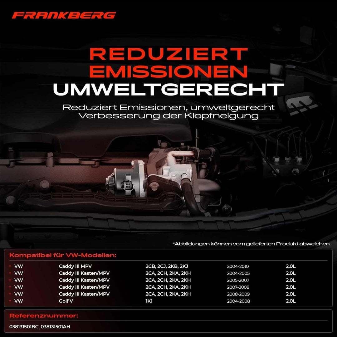 AGR-Ventil Pneumatisch für Caddy III 2KA 2KB Golf V 1K1 2.0L Diesel 2004-2010 038131501AH