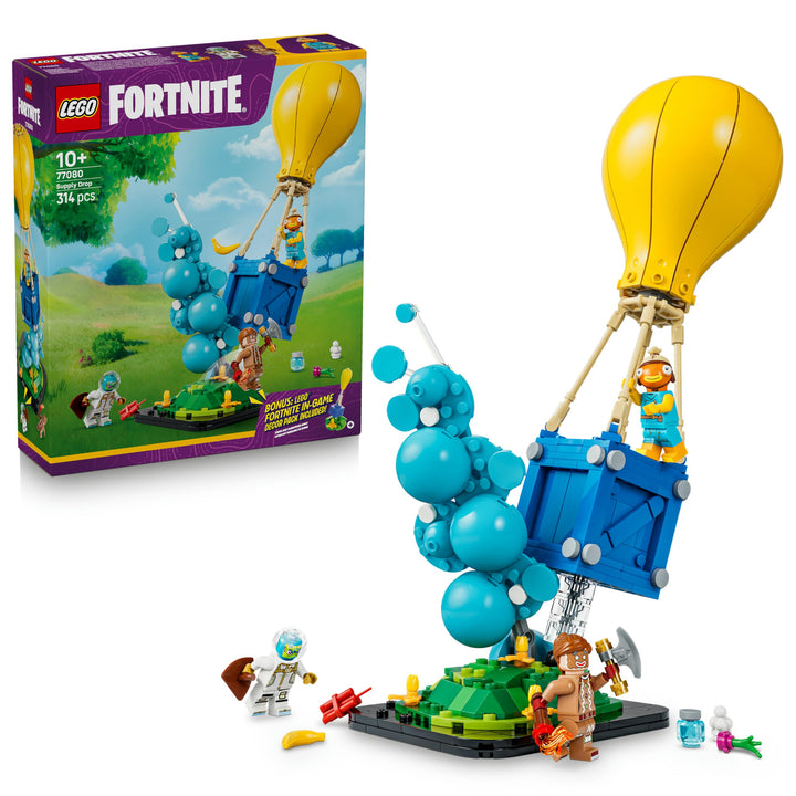 LEGO Fortnite Vorratslieferung - Spielzeug mit Minifiguren Fischstäbchen, Leviathan & Lebkuchenkanon