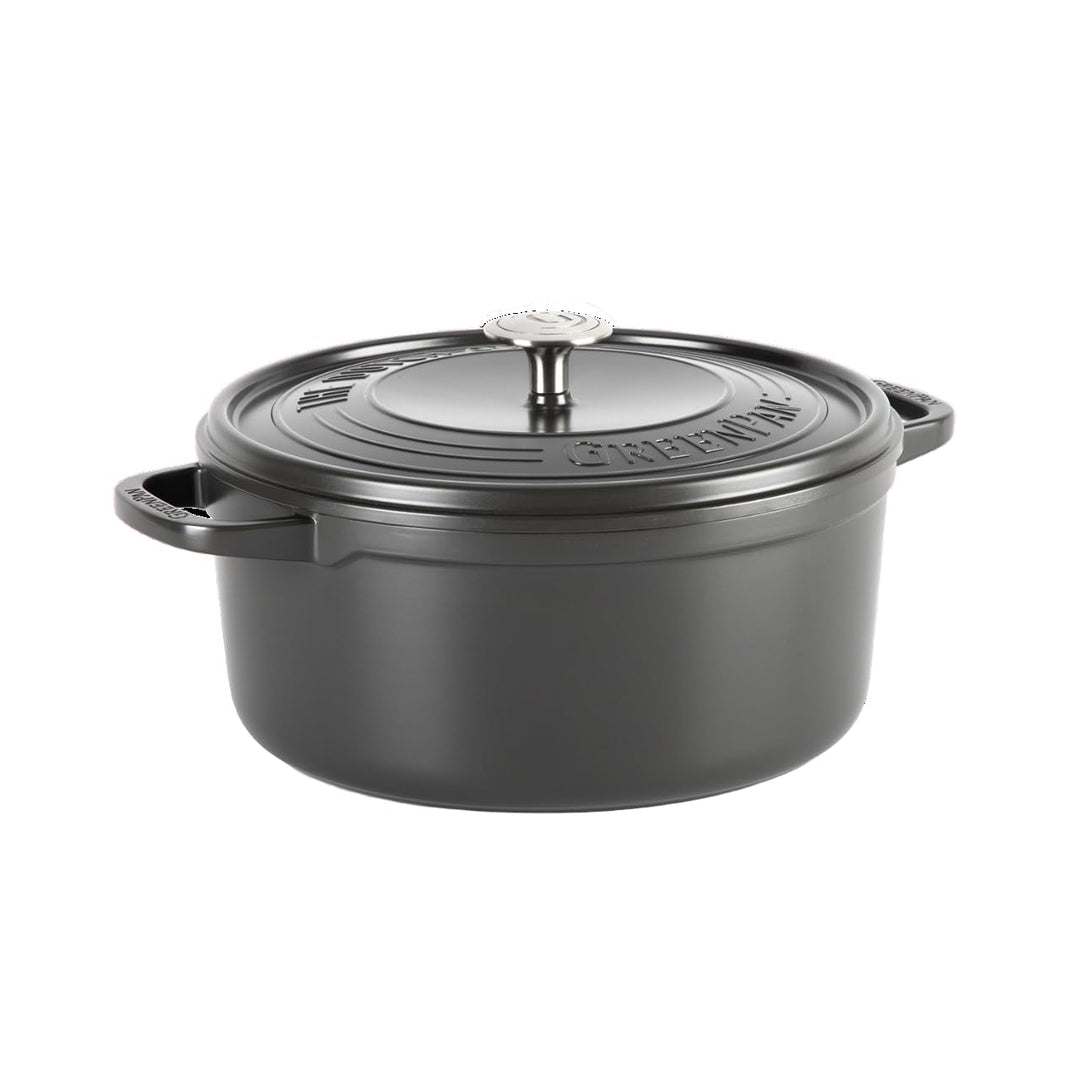GreenPan Featherweights Gesunde Keramik Antihaft Schmortopf, 26 cm/5 Liter, Gusseisen Schmortopf mit
