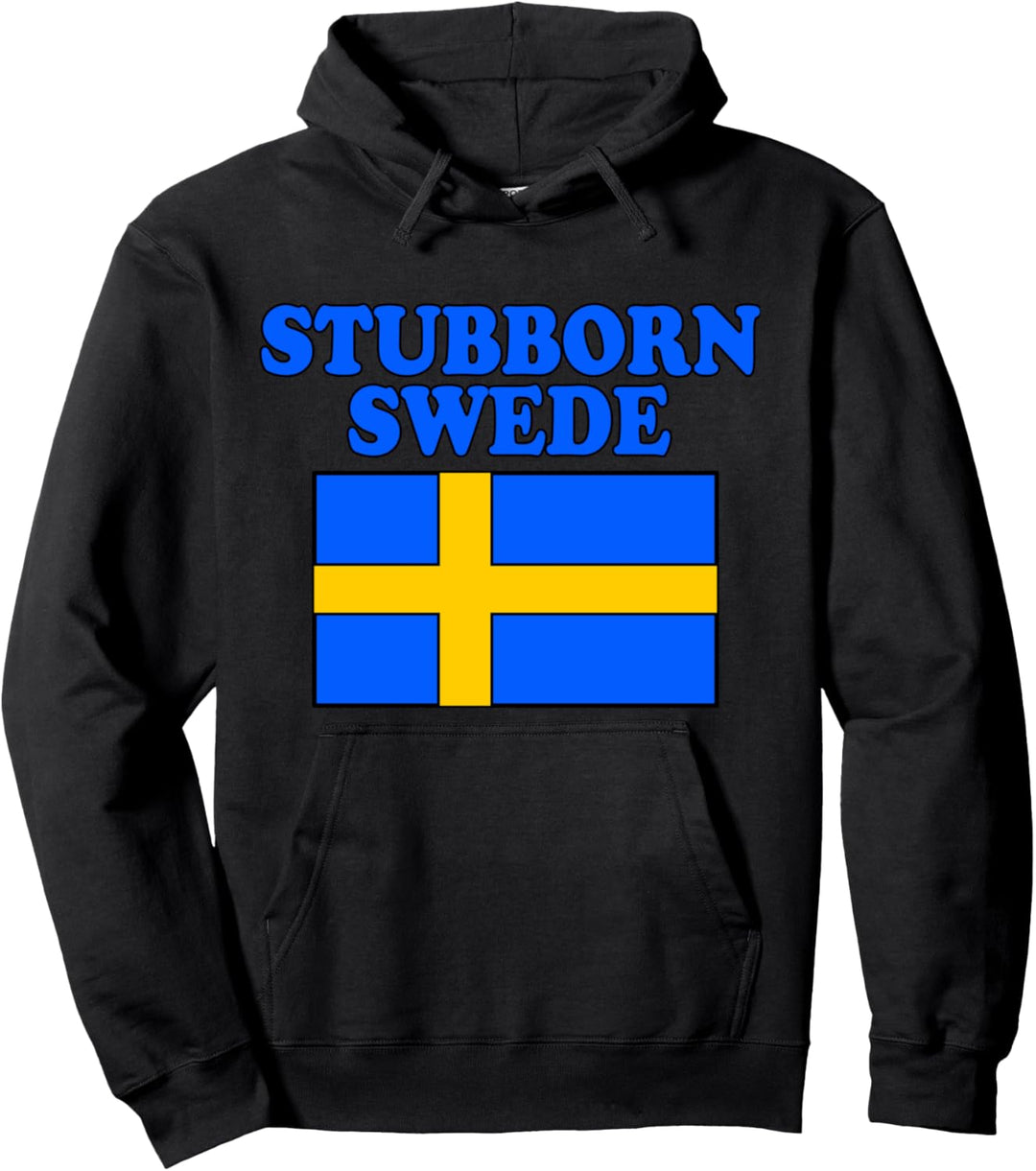 Hartnäckige schwedische schwedische Flagge Pullover Hoodie