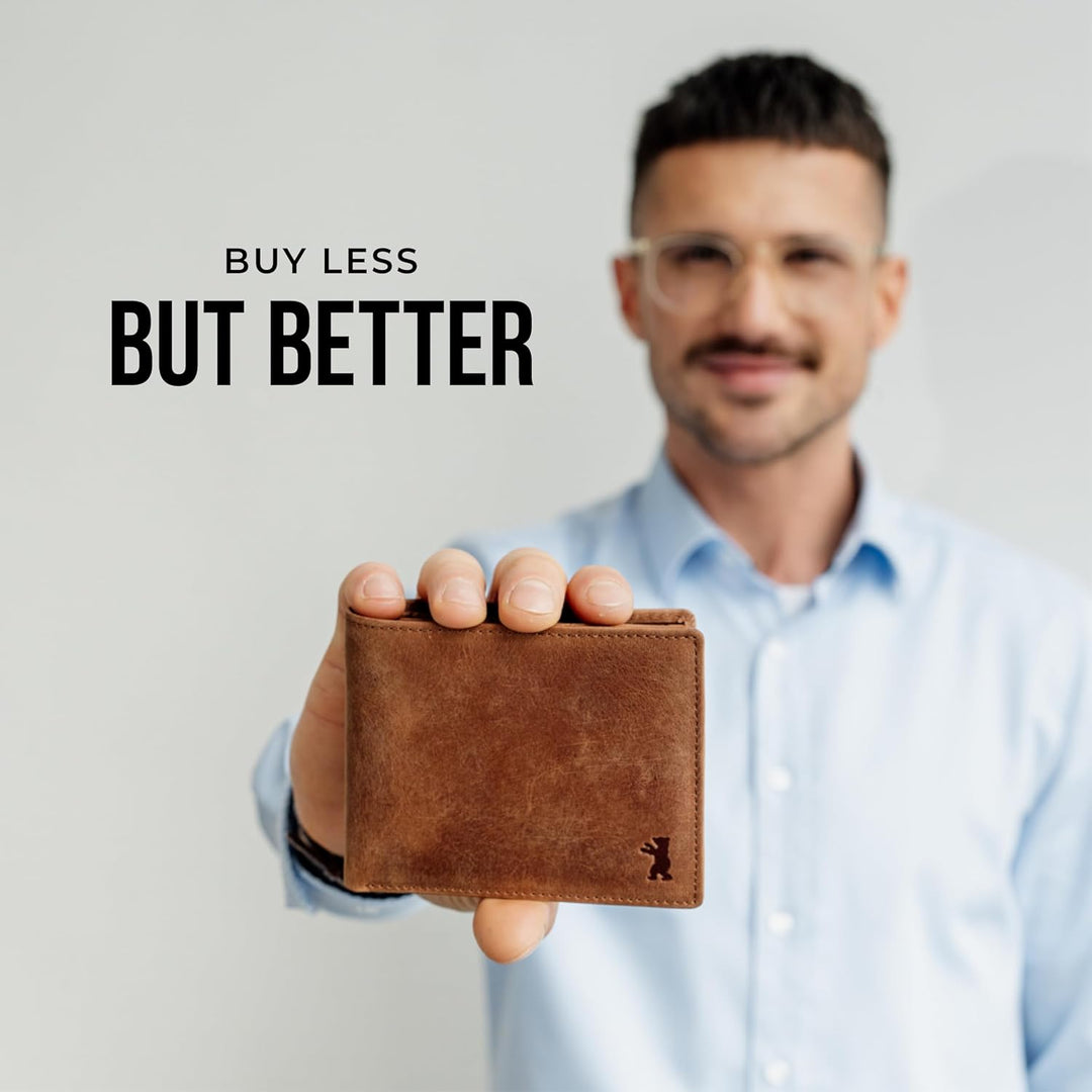 Berliner Bags Vintage Geldbörse, Portmonee aus Leder, Geldbeutel mit TÜV-geprüftem RFID-Schutz, für