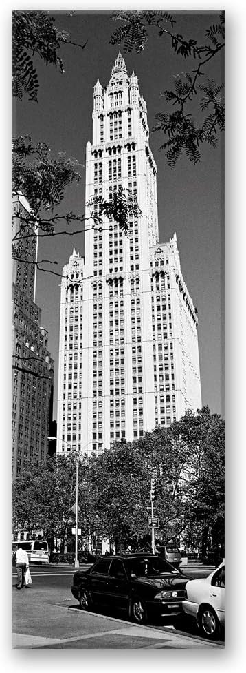 Feeby Bild auf Leinwand New York Kunstdruck modern City schwarz-weiss 30x90 cm M14247 30x90 cm, M142