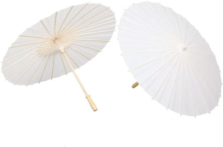 zalati Papier-Sonnenschirm, 6 Stück, dekorativ, weiss, zum Selbermachen, klassischer chinesischer St