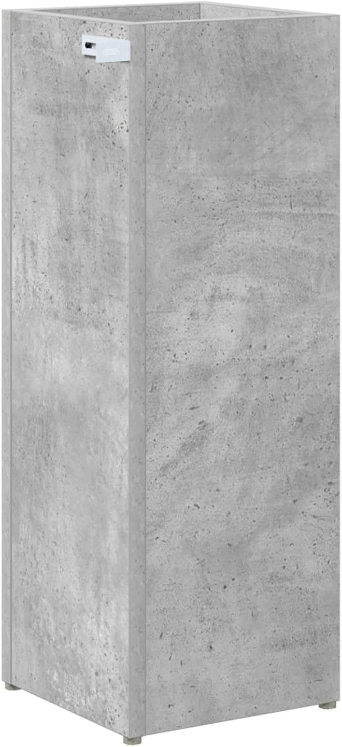 vidaXL Sonnenschirmhalter Beton Grau 20 x 20 x 55,5 cm Holzwerkstoff, Moderner Schirmständer aus Hol