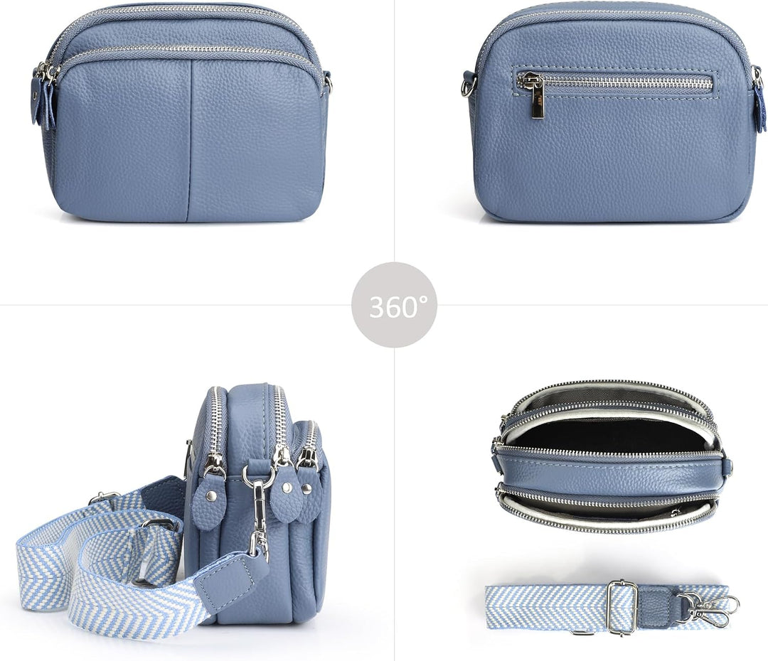 befen Crossbody Bag Damen Echtes Leder Umhängetasche Klein Damen Handytasche zum Umhängen, Moderne H
