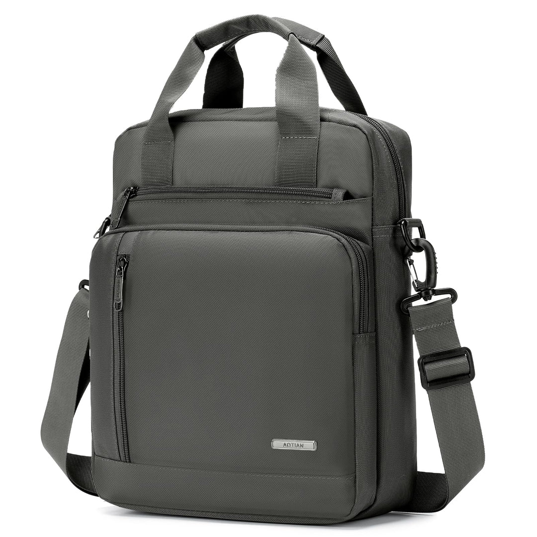 SUCIKORIO Umhängetasche Herren Gross, Multi-Pocket Schultertasche Herren Laptop 14 Zoll 28x33x10cm W