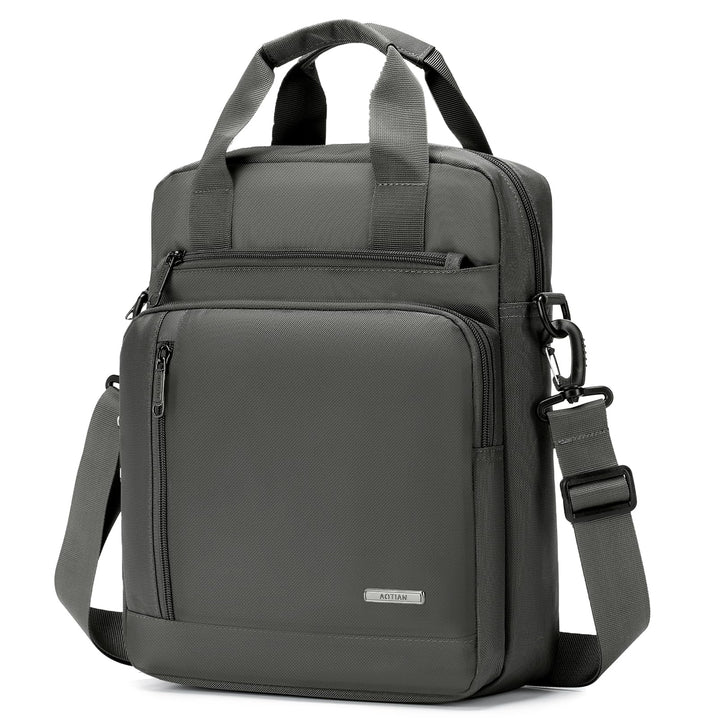 SUCIKORIO Umhängetasche Herren Gross, Multi-Pocket Schultertasche Herren Laptop 14 Zoll 28x33x10cm W