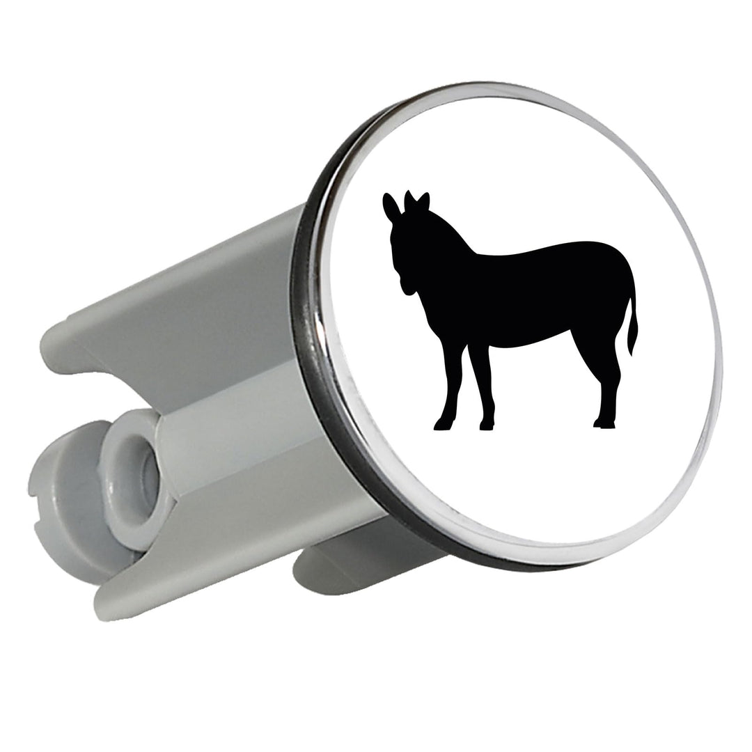 Huuraa Waschbeckenstöpsel Esel Silhouette Geschenk 4cm für Waschbecken Abflussstopfen Esel Geschenki