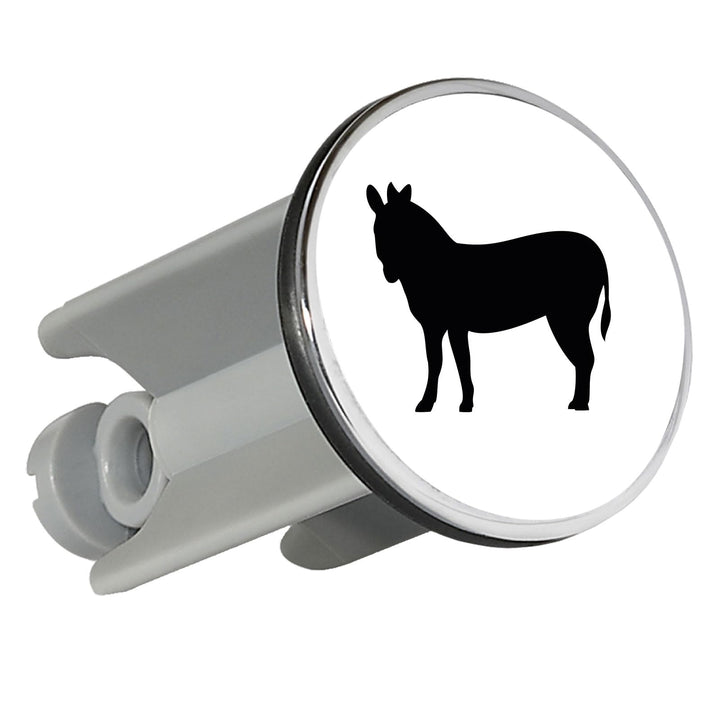 Huuraa Waschbeckenstöpsel Esel Silhouette Geschenk 4cm für Waschbecken Abflussstopfen Esel Geschenki