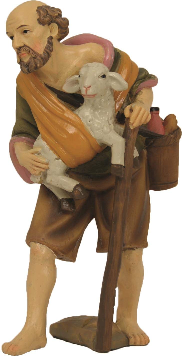 Krippenfigur Hirte mit Lamm passend für 7cm Figuren (44444635285000)