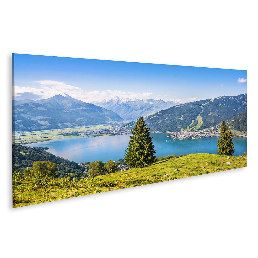 islandburner Bild auf Leinwand Schöne Landschaft Mit Alpen Zell Am See Österreich Bilder Wandbilder
