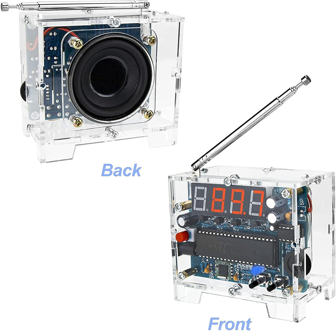 DIY Radio FM Empfänger Kit - Digitalradio 87MHz-108MHz Einstellbar Wireless Empfänger Lautsprecher m