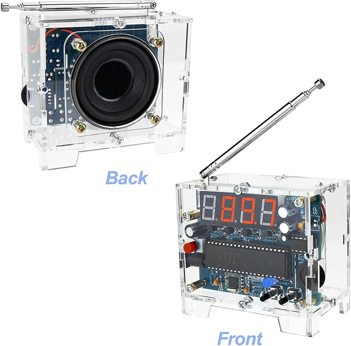 DIY Radio FM Empfänger Kit - Digitalradio 87MHz-108MHz Einstellbar Wireless Empfänger Lautsprecher m