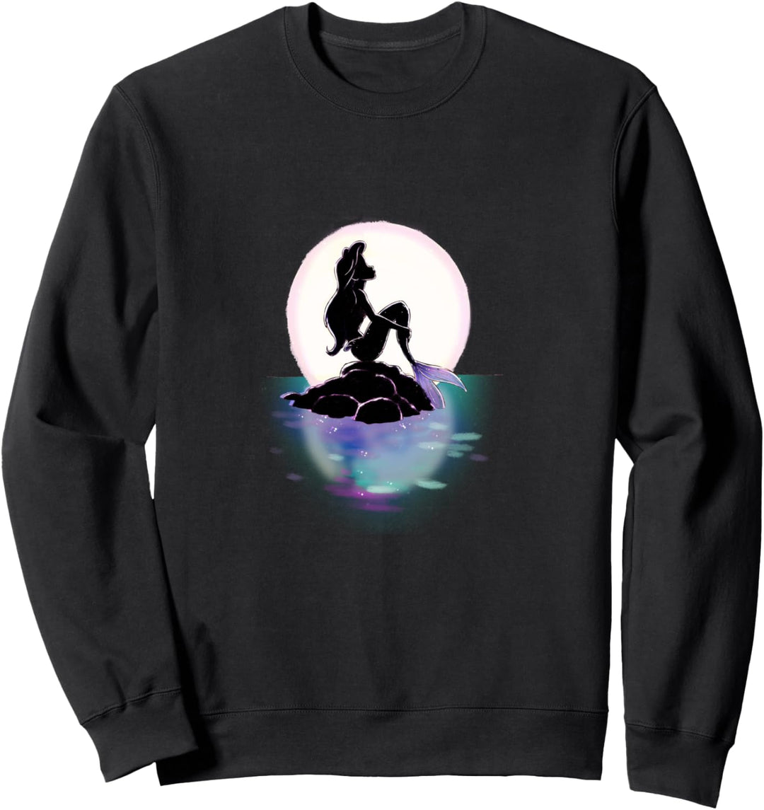 Disney Little Mermaid Ariel Colorful Sunset Moon Sweatshirt