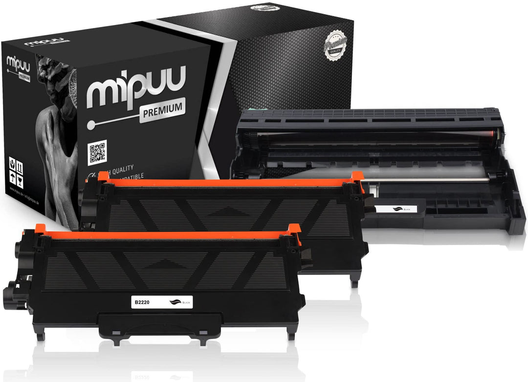 Mipuu 2X Toner &amp; 1x Trommel kompatibel zu Brother TN-2220 DR-2200 für DCP-7065dn Fax 2840 HL-2240d H