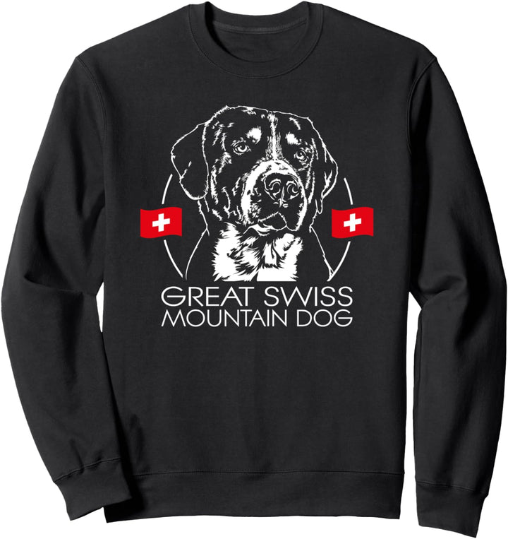 Great Swiss Mountain Dog Hund Hunde Portrait Wilsigns Sweatshirt