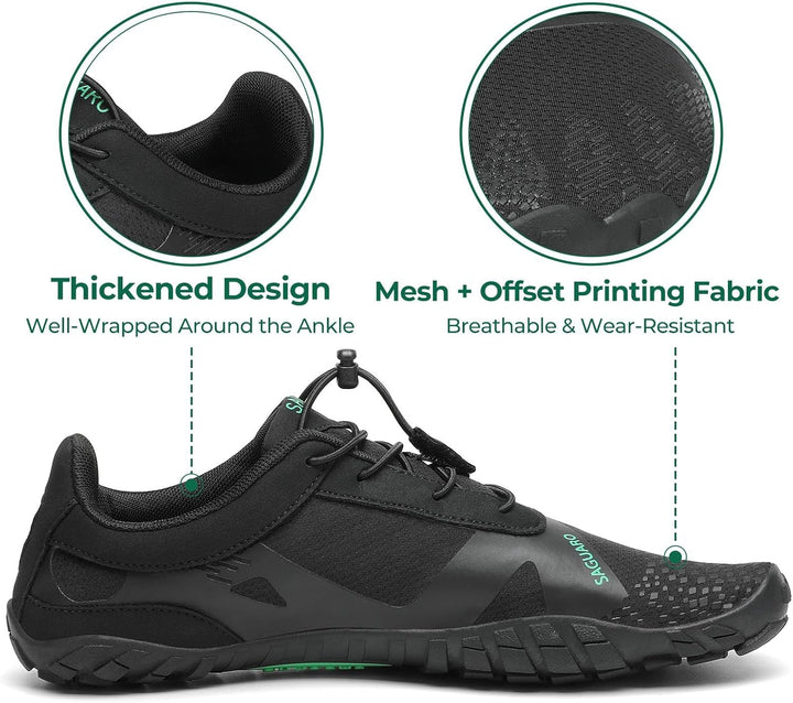 SAGUARO Herren Damen Barfussschuhe - Atmungsaktiv rutschfest Barfussschuhe - mit Breite Zehenbox und