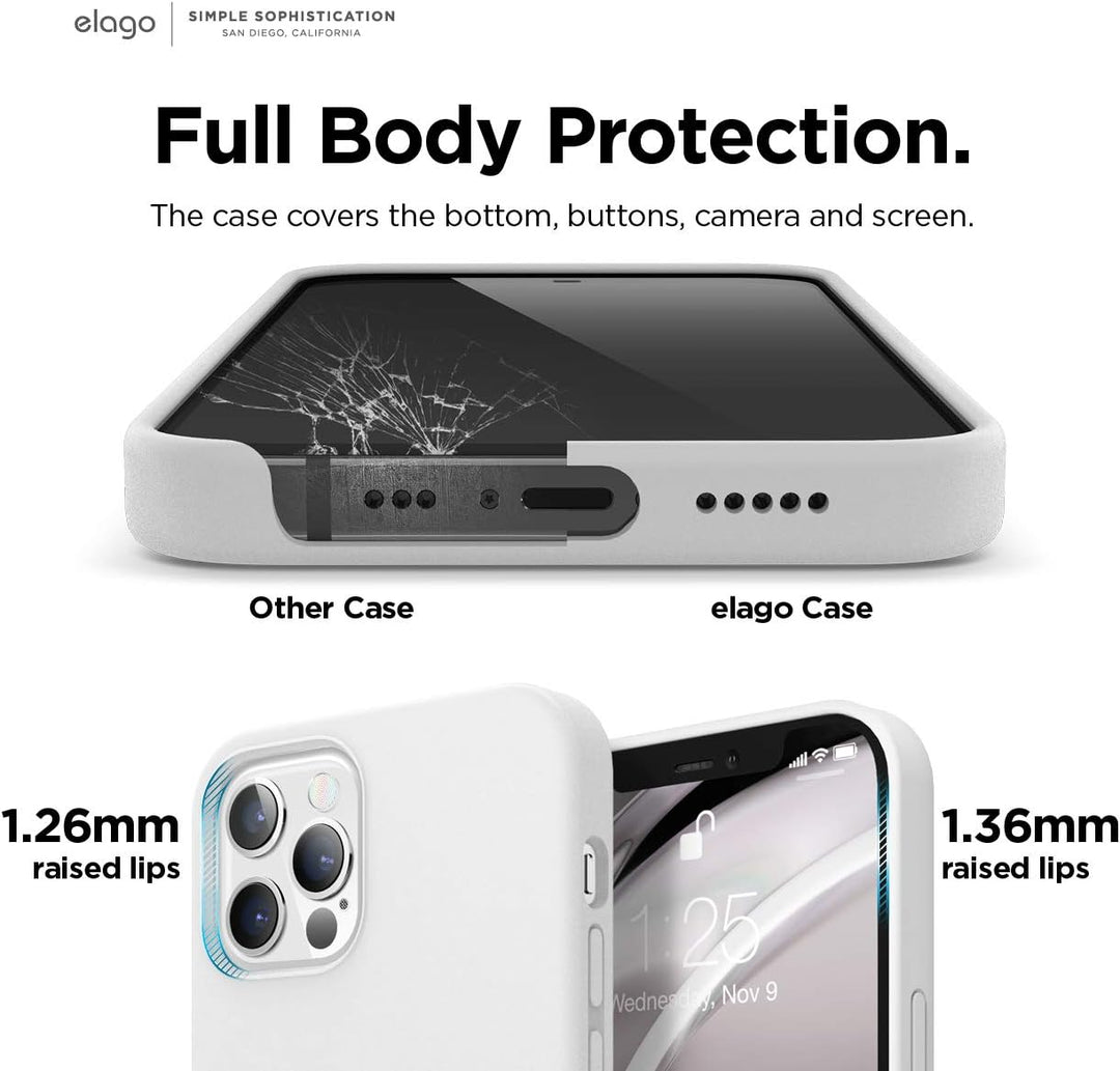 elago Magnetic Silikon-Hülle Case Kompatibel mit iPhone 12 und Kompatibel mit iPhone 12 Pro 6,1 Zoll
