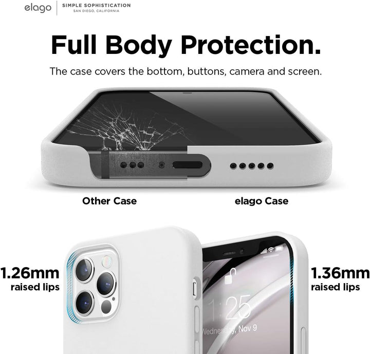 elago Magnetic Silikon-Hülle Case Kompatibel mit iPhone 12 und Kompatibel mit iPhone 12 Pro 6,1 Zoll