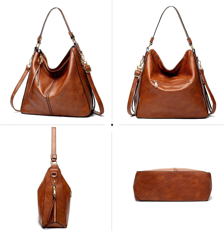 FANDARE Damen Handtasche Frauen Umhängetaschen Schultertasche PU Leder Tote Beutel Schultertasche fü