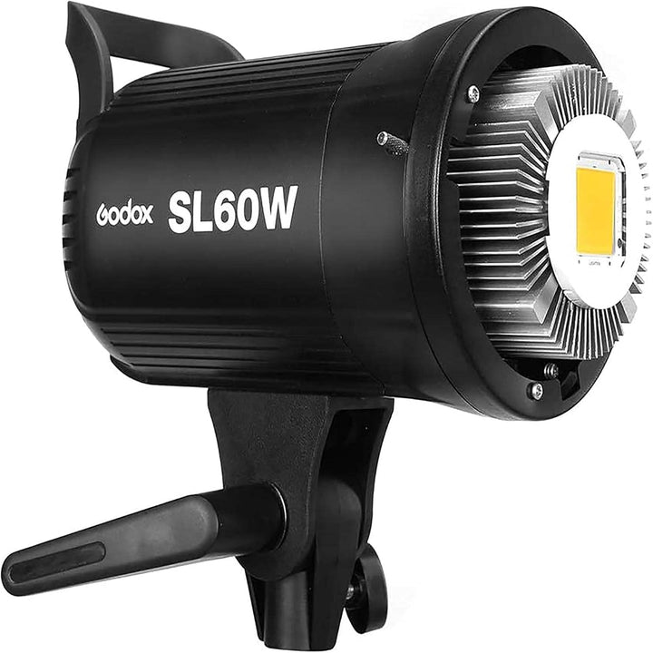 Godox SL60W Bowens Mount 5600K Weiss Licht, Hohe Helligkeit, CRI95+, R9＞80, für Videoaufnahme, Hochz