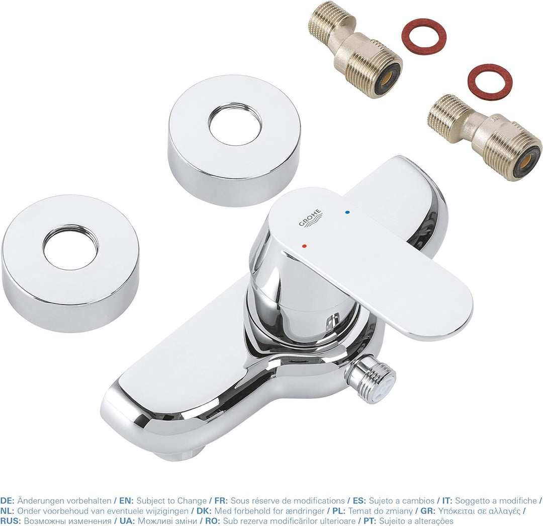 GROHE Eurosmart Cosmopolitan Badarmaturen - Einhand-Brausebatterie (DN 15, Wandmontage) chrom, 32837