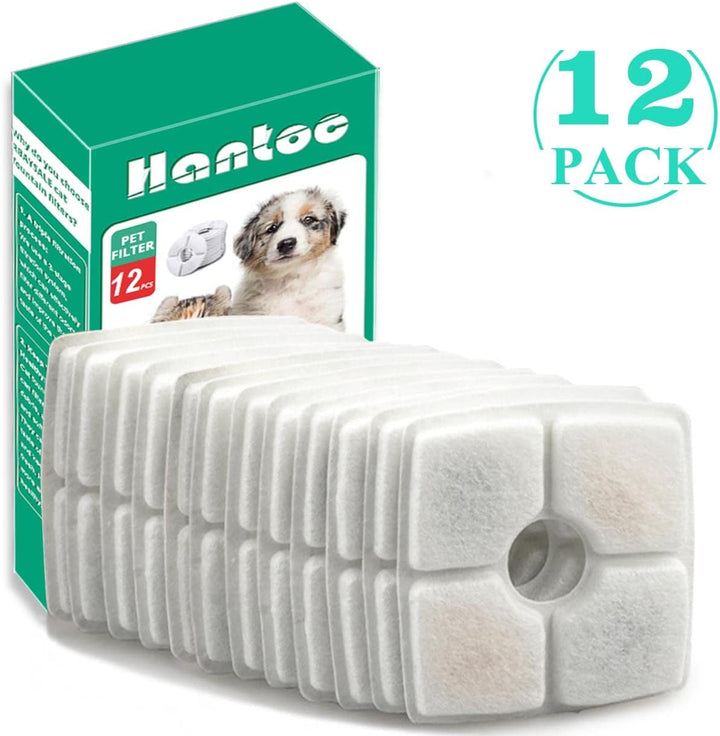 12 Stück Ersatzfilter für Trinkbrunnen, Katzenbrunnen Filter für Katzen und Hunde Cat Fountain Ersat