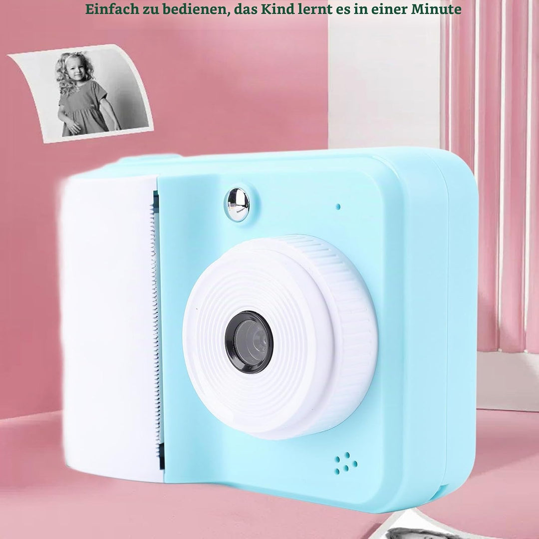 Sofortbildkamera, 48MP 1080P HD Sofortdruck Digitalkamera mit 2,4 Zoll Bildschirm, Tragbare Reisekam