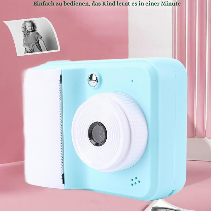 Sofortbildkamera, 48MP 1080P HD Sofortdruck Digitalkamera mit 2,4 Zoll Bildschirm, Tragbare Reisekam