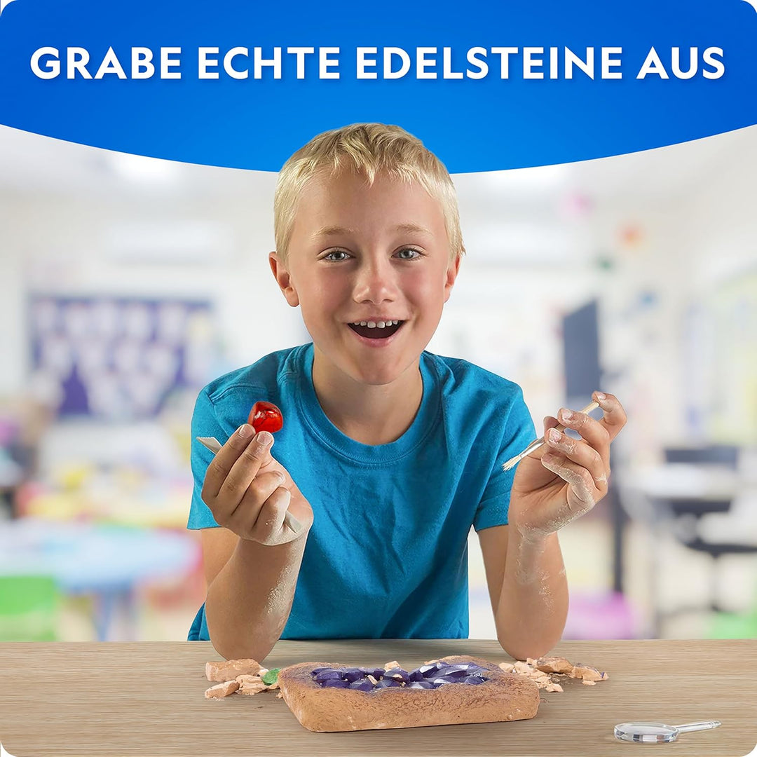 NATIONAL Geographic Mega Edelstein-Ausgrabungsset – Edelsteine & Kristalle Ausgrabungsset, Wissensch