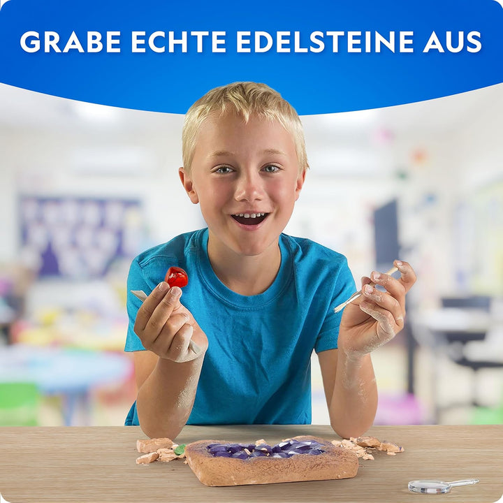 NATIONAL Geographic Mega Edelstein-Ausgrabungsset – Edelsteine & Kristalle Ausgrabungsset, Wissensch