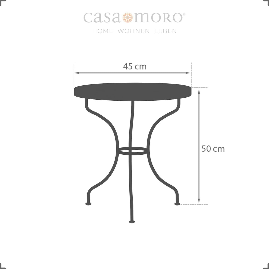 Casa Moro Terrassentisch Rund – Fliesentisch Gartentisch Mosaiktisch | Balkontisch, Beistelltisch Au