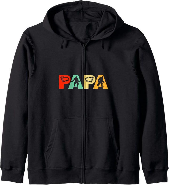 Retro Bigfoot Dad, Lustiger Papa Bigfoot Vatertag Kapuzenjacke
