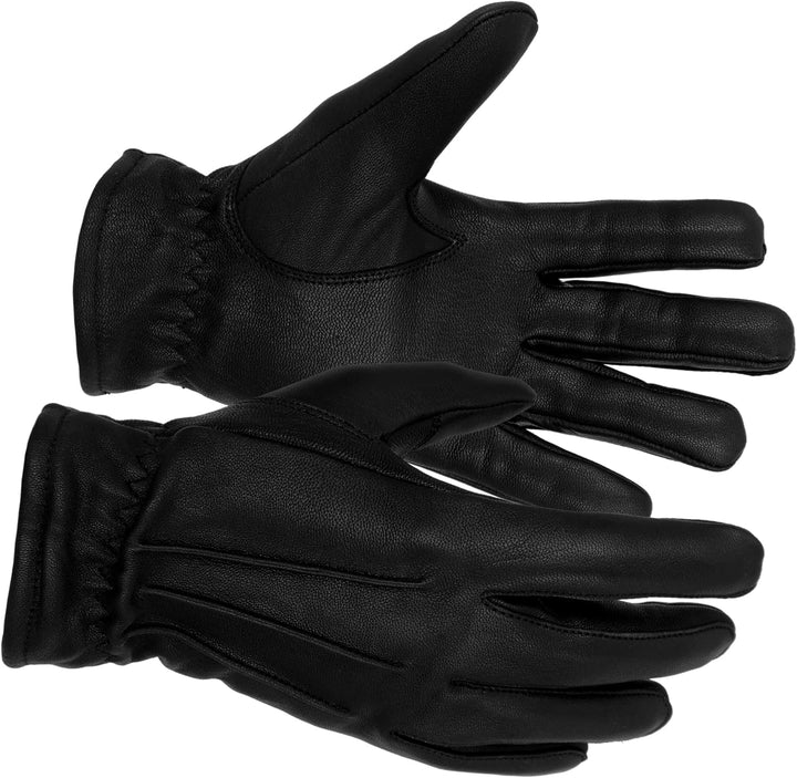TacFirst Highway Patrol H001 POLIZEI Echtleder Einsatzhandschuhe 360° Schnitthemmend, Security Hands