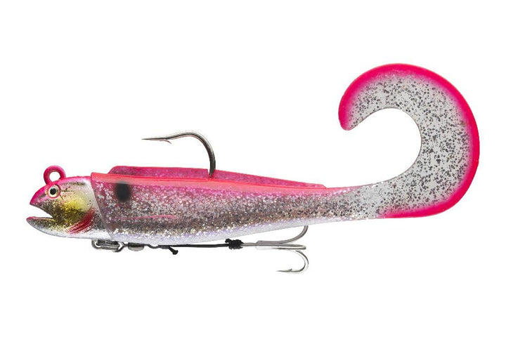 DAIWA D-Wolf Curly Tail Kunstköder, 21cm, 265g, Herring-Farbe, für Heilbutt und Dorsch, Pilkrute und