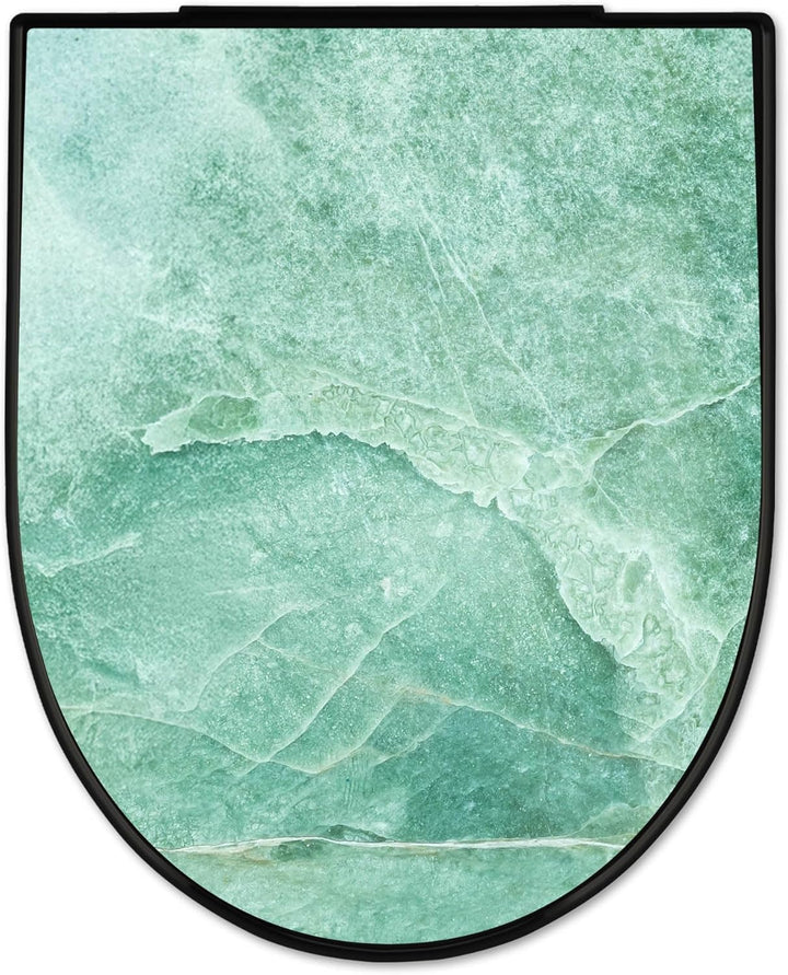 banjado WC Sitz mit Absenkautomatik D Form - Toilettendeckel mit Absenkautomatik D Form - Klodeckel