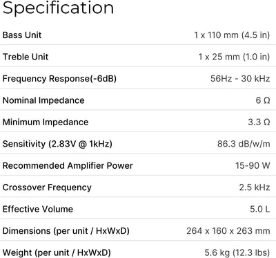 Q ACOUSTICS 5010 Kompaktes Bücherregal-Lautsprecher, 11,4 cm (4,5 Zoll) Mittel-/Bass-Treiber, 2,5 cm