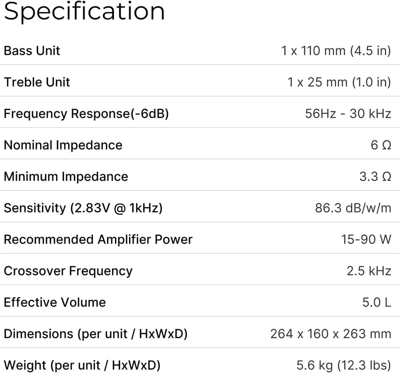 Q ACOUSTICS 5010 Kompaktes Bücherregal-Lautsprecher, 11,4 cm (4,5 Zoll) Mittel-/Bass-Treiber, 2,5 cm