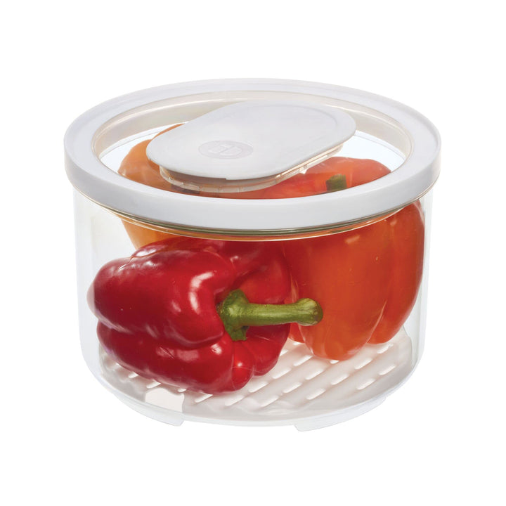 iDesign Vorratsbehälter mit Deckel, grosser Kühlschrankorganizer für Obst & Gemüse mit Luftregulieru