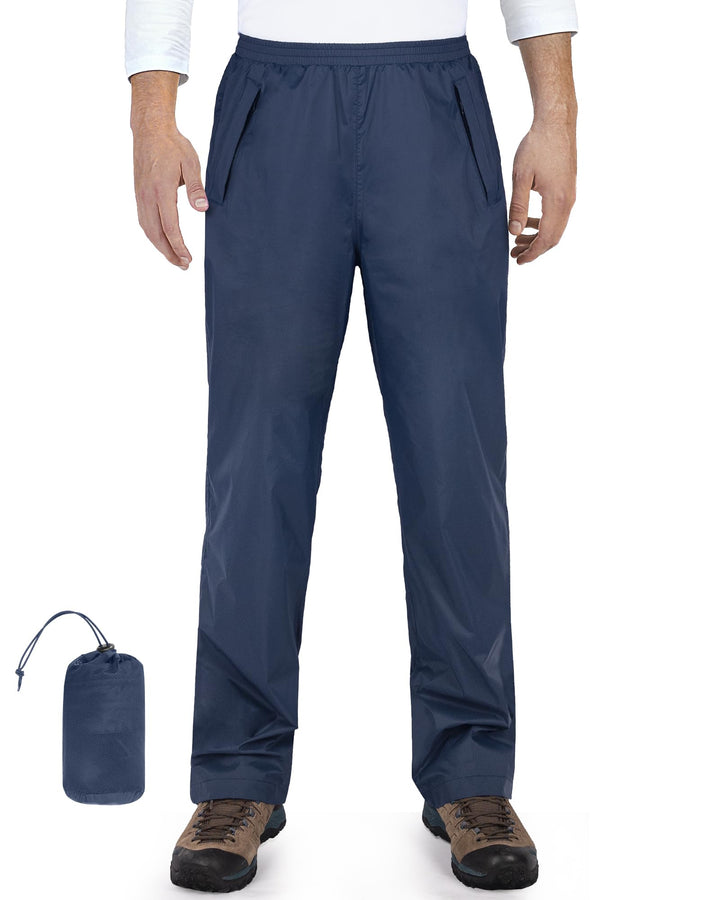 33,000ft Packbare Regenhose Herren Wasserdicht Leichte Fahrrad Überziehhose Winddicht Reflektierende