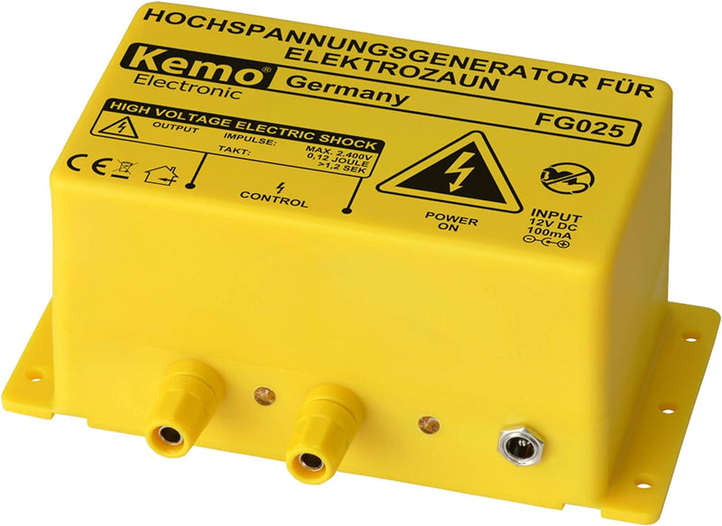 Kemo FG025 Weidezaungerät - Hochspannungsgerät für Elektrozaun FG025, (L x B x H) 122 x 72 x 66 mm