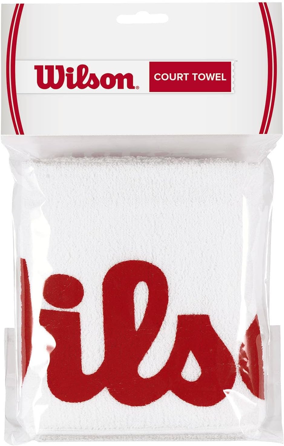 Wilson Unisex Klud Court Towel, White/Red, NS EU