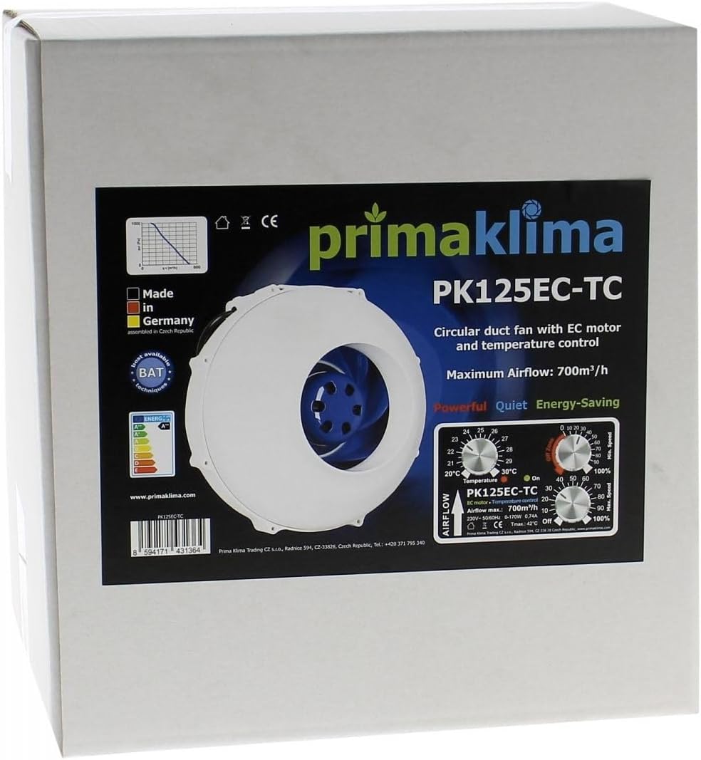 Prima Klima UFO Lüfter 125 EC-TC, Flansch:125mm, max.:700m³/h, 170W