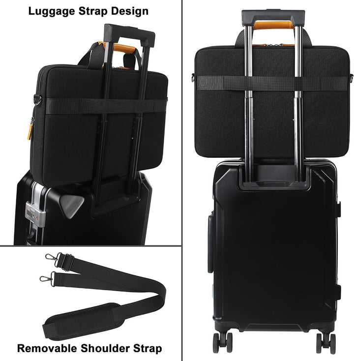 DOMISO Laptoptasche 17 Zoll Business Aktentasche Herren Wasserabweisend Laptop Tasche Schultertasche