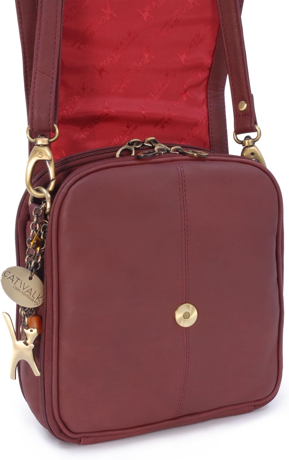 Catwalk Collection Handbags - Leder - Organizer/Umhängetasche/Schultasche/Aktentasche für Damen - ME