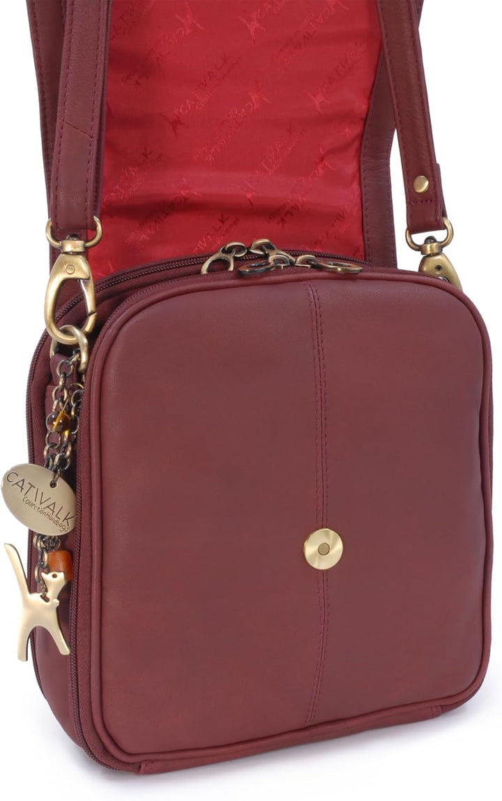Catwalk Collection Handbags - Leder - Organizer/Umhängetasche/Schultasche/Aktentasche für Damen - ME