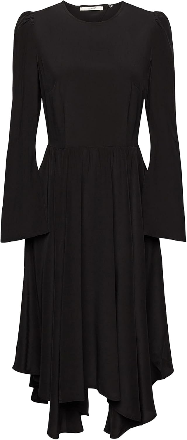 ESPRIT Langarmkleid in Midilänge 44 Schwarz, 44 Schwarz